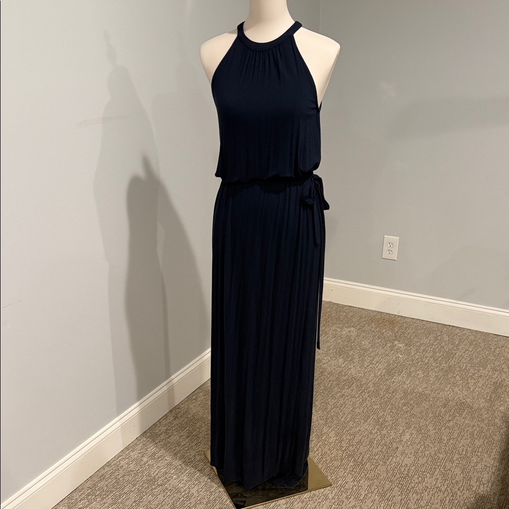 Old Navy Dark Blue Halter Maxi Dress